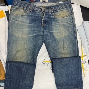 Men's Naked & Famous Dirty Fade Selvedge Blue Jeans